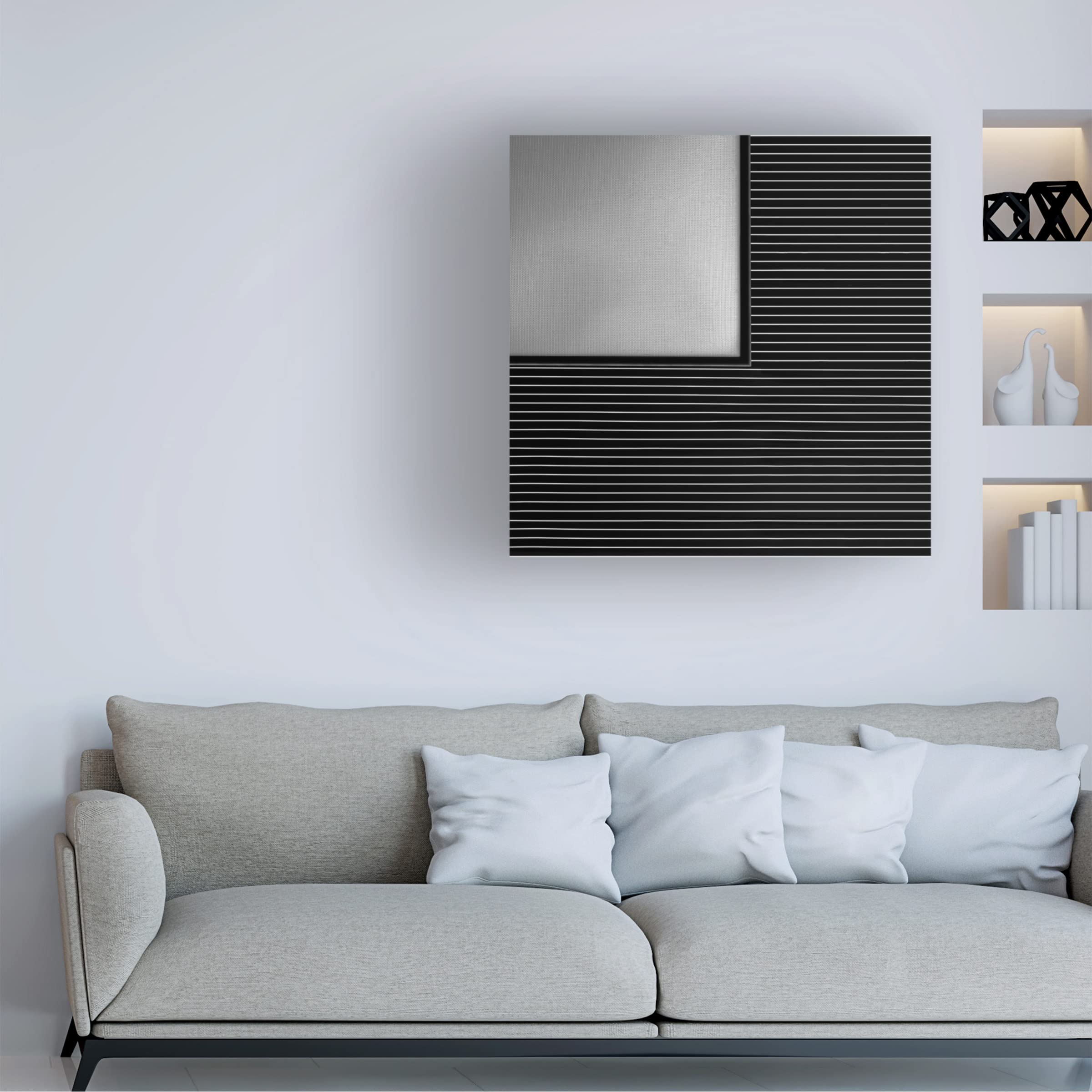 Trademark Fine Art 'Linearis' Abstract Canvas Wall Art by Gilbert Claes - Modern Home & Office Decor for Living Room, Bedroom, or Workspace