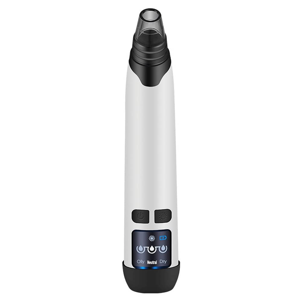 **YIAKU Electric Blackhead Remover Pore Vacuum - USB Rechargeable Facial Pore Cleanser for Deep Cleansing, Women & Men - White | Perfect for Daily Skincare & Spa Treatments**