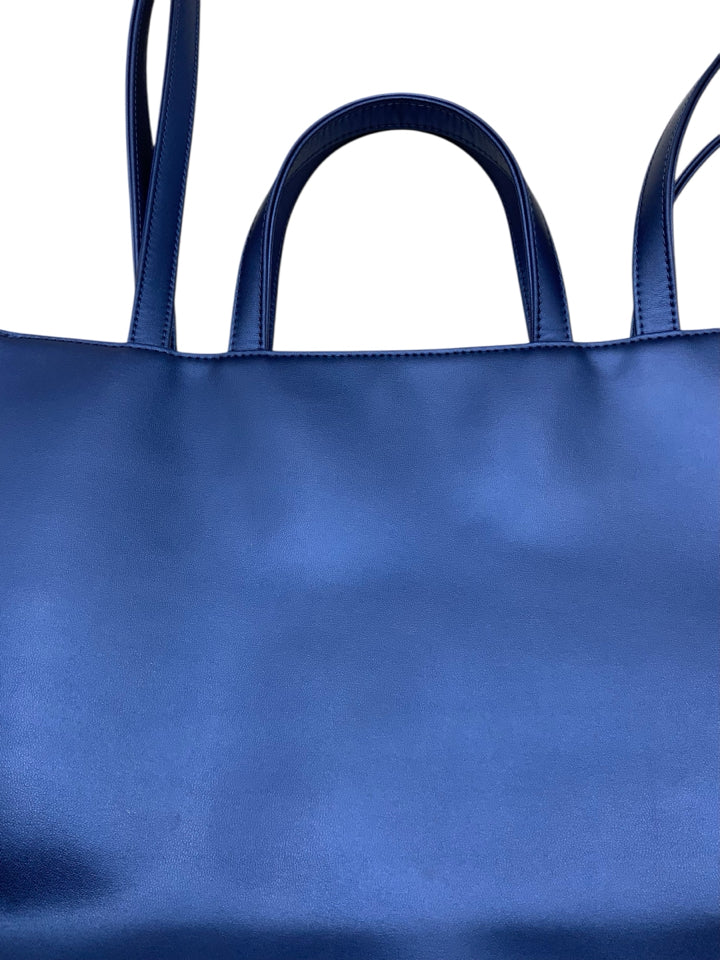 Telfar Cobalt Blue Medium Shopping Tote Bag - Stylish & Spacious for Work, Travel & Everyday Use