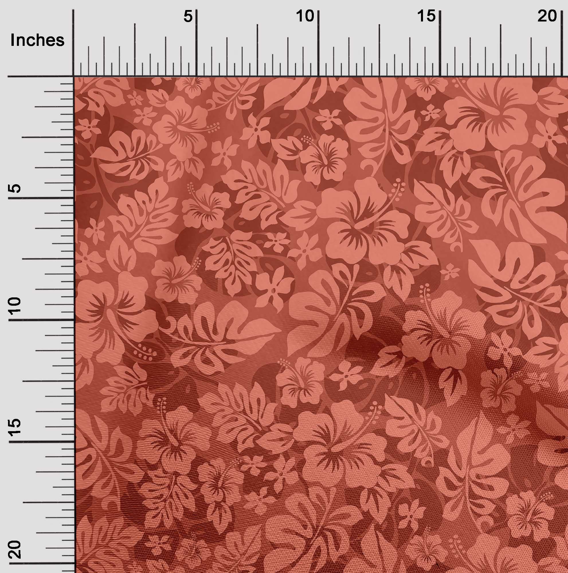 oneOone Velvet Orange Tropical Print Fabric - 58 Inch Wide Soft Velvet Material for DIY Clothing, Quilting & Home Decor | Sewing Supplies by The Yard