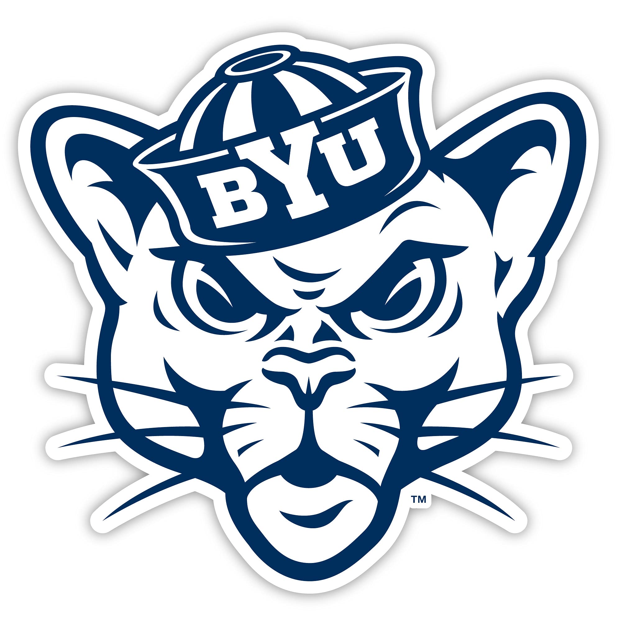 Brigham Young Cougars 8-Inch Vinyl Decal Sticker 4-Pack - Officially Licensed NCAA Stickers for Cars, Laptops & Water Bottles - Perfect for BYU Fans & College Sports Decor