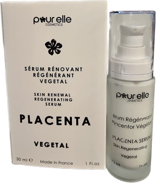 SKIN RENEWAL Regenerating Serum with Plant Placenta - Anti-Aging Face Treatment Made in France | For Wrinkles, Fine Lines & Youthful Glow