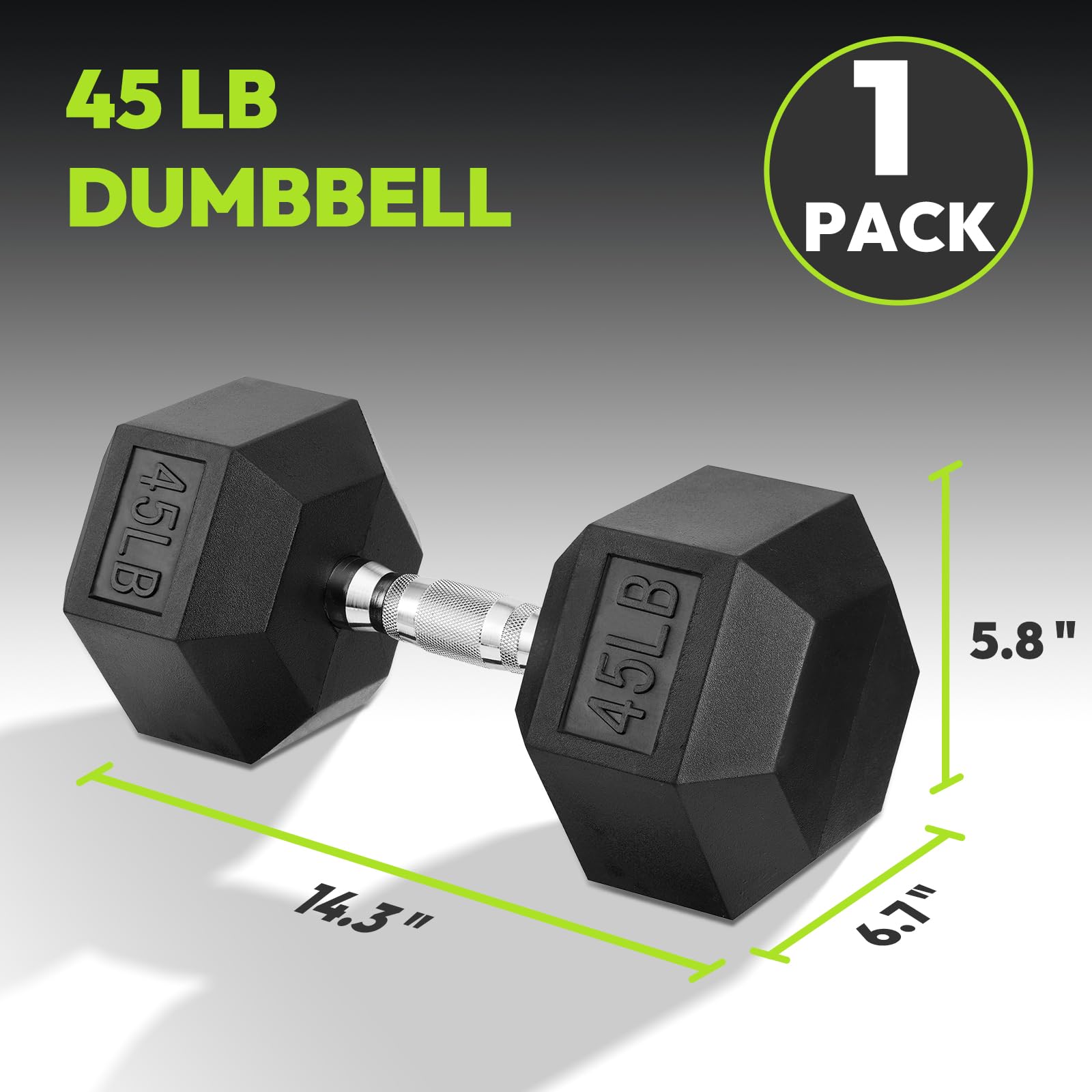 Hex Dumbbell Set 2.5-400 lb - Rubber Encased Exercise Dumbbells for Strength Training & Fitness - Pair of Hand Weights for Home Gym, CrossFit, and Weightlifting Workouts