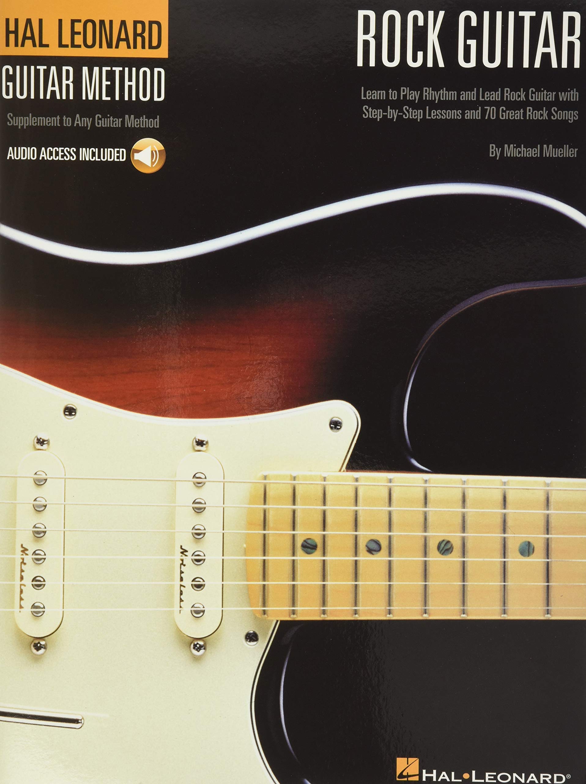 Hal Leonard Rock Guitar Method Book with Online Audio - Learn Rock Guitar Techniques & Songs | Perfect for Beginners & Intermediate Players