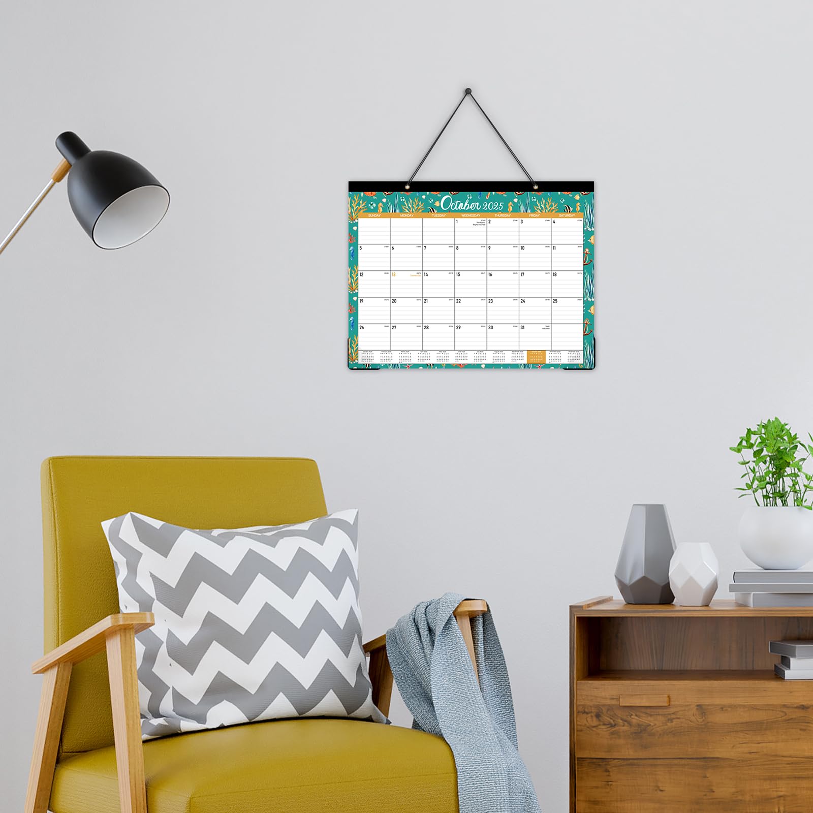 2025-2026 Large Monthly Desk Calendar | 18-Month Planner (July 2025 - December 2026) | 14.6