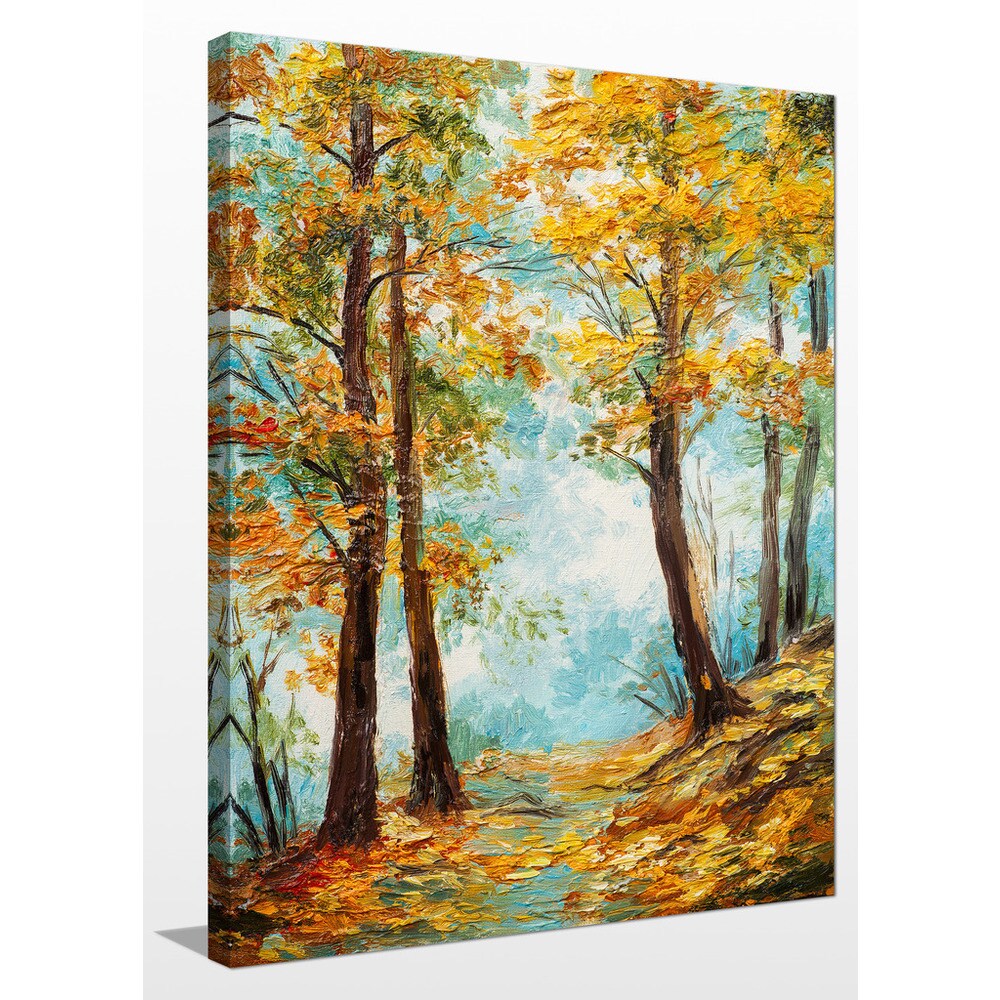 Autumn Trees Giclee Print Canvas Wall Art - Fall Landscape Painting for Home & Office Decor - Perfect for Living Room, Bedroom, and Office Wall Decor