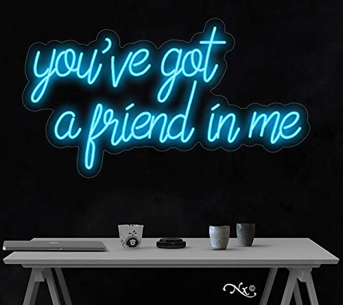 Custom 'You've Got a Friend in Me' LED Neon Sign - Handmade in USA - Perfect for Home Decor, Bedroom, Gifts & Disney Themed Parties