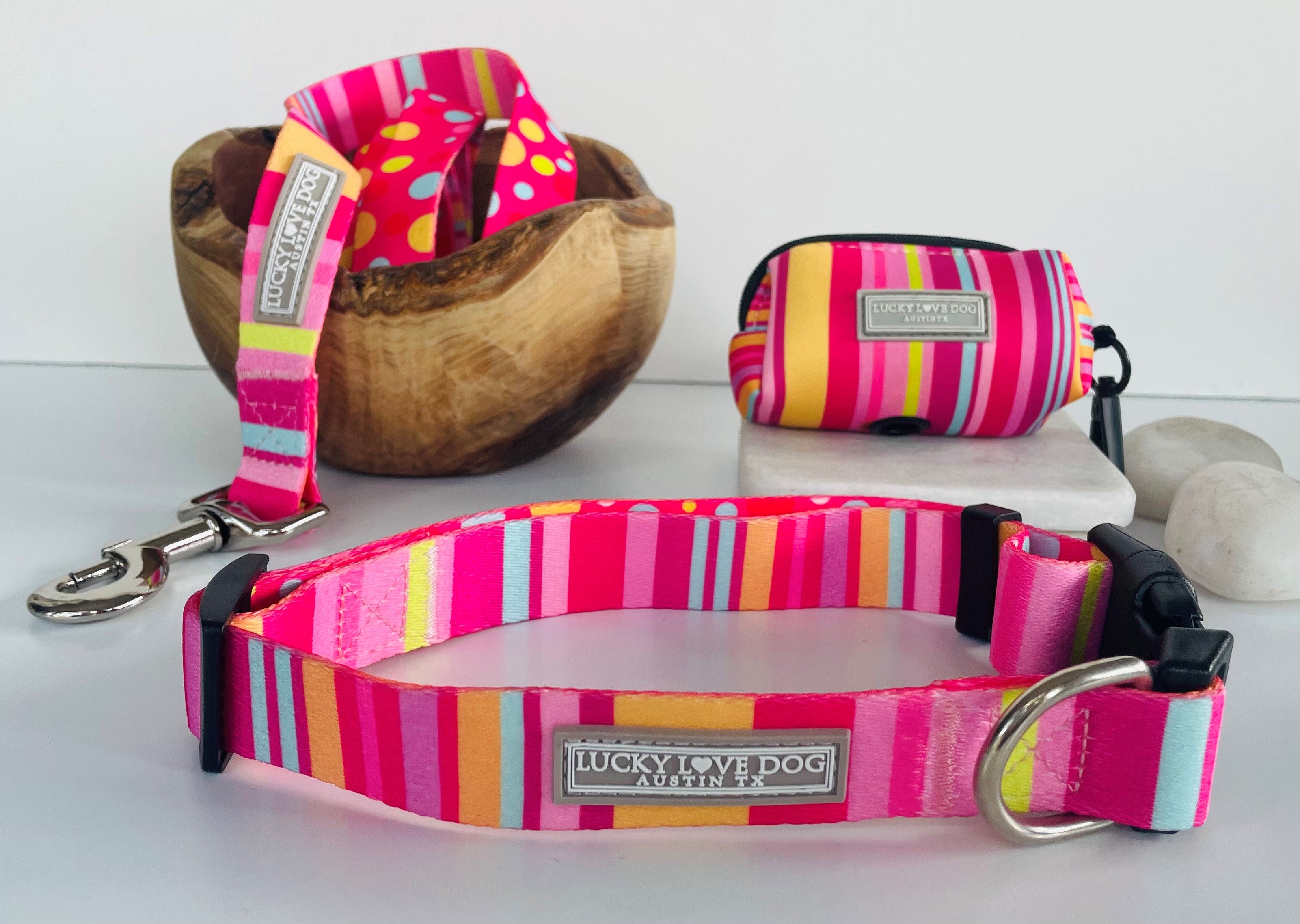 Premium Molly Dog Collar - Adjustable Nylon Pet Collar with D-Ring & Reflective Strip for Small Medium Dogs | Walking, Training, Outdoor Safety