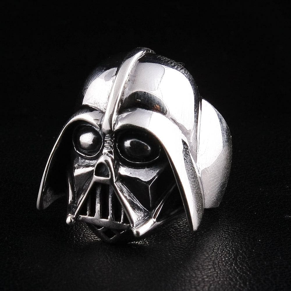 Darth Vader Sterling Silver Ring for Men - Star Wars Inspired Jewelry Gift for Fans - Perfect for Cosplay, Collectors & Movie Lovers