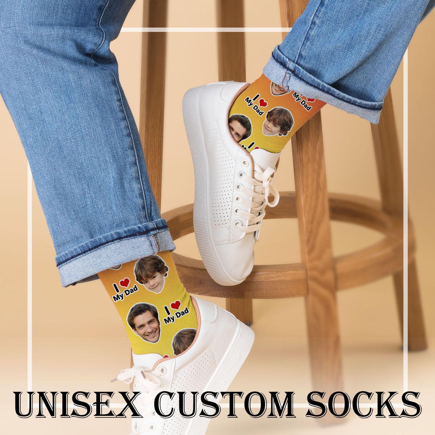 YESCUSTOM Personalized Photo Socks - Custom Face Socks for Men & Women | Unique Wedding & Christmas Gift Ideas | Perfect for Couples, Family & Special Occasions