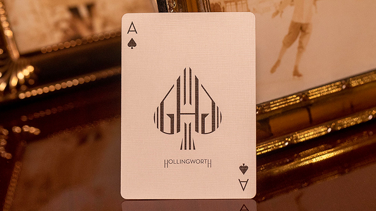 Premium Hollingworth Playing Cards - Burgundy Color, 100% Plastic, Waterproof & Durable for Poker, Blackjack, Magic Tricks & Casino Nights