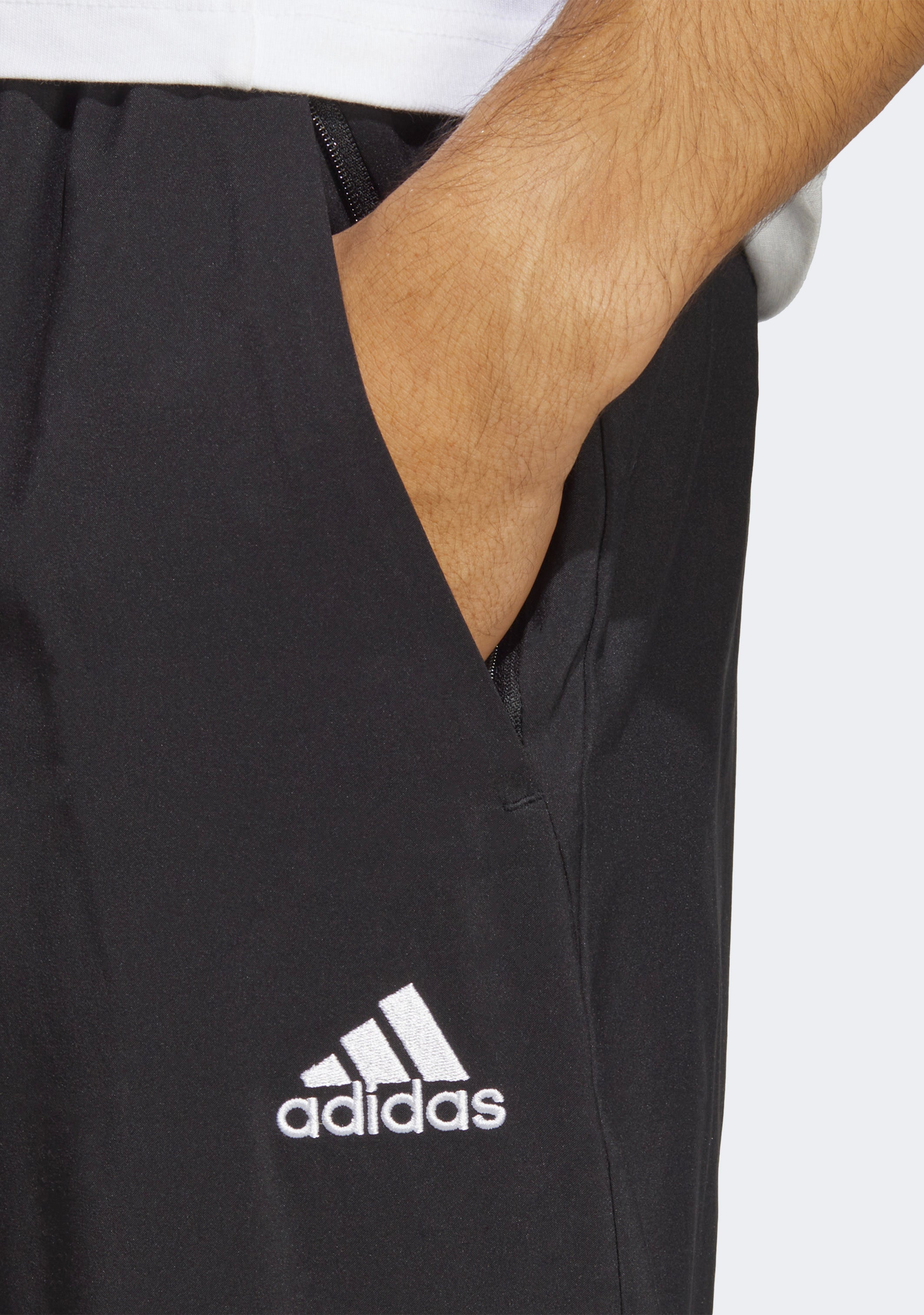 Adidas Men's Aeroready Stanford Tapered Cuff Sweatpants with Embroidered Logo - Comfortable Athletic Joggers for Gym, Running & Casual Wear