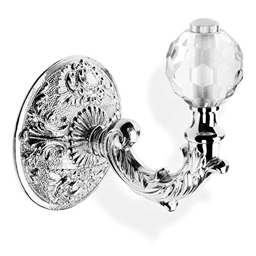 StilHaus NT13V-16-637509839765 NOTO Cristallo Collection Gold Bathroom Hook - Elegant Wall Mounted Towel Hanger for Bathroom, Spa, Hotel & Home Decor