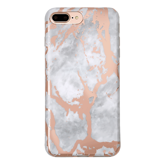 Elegant White Marble Rose Gold iPhone Case - Premium Protective Cover for iPhone 13/14/15 Pro Max - Perfect for Everyday Use, Travel & Special Occasions