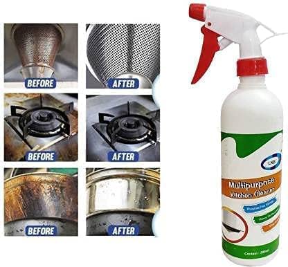 Powerful Kitchen Cleaner Spray - Oil & Grease Remover for All Surfaces | Non-Toxic, Non-Flammable Degreaser for Stove, Sink, Grill, Exhaust Fan | Safe for Countertops, Appliances & Cookware (500ml) - Perfect for Deep Cleaning & Daily Kitchen Maintenance