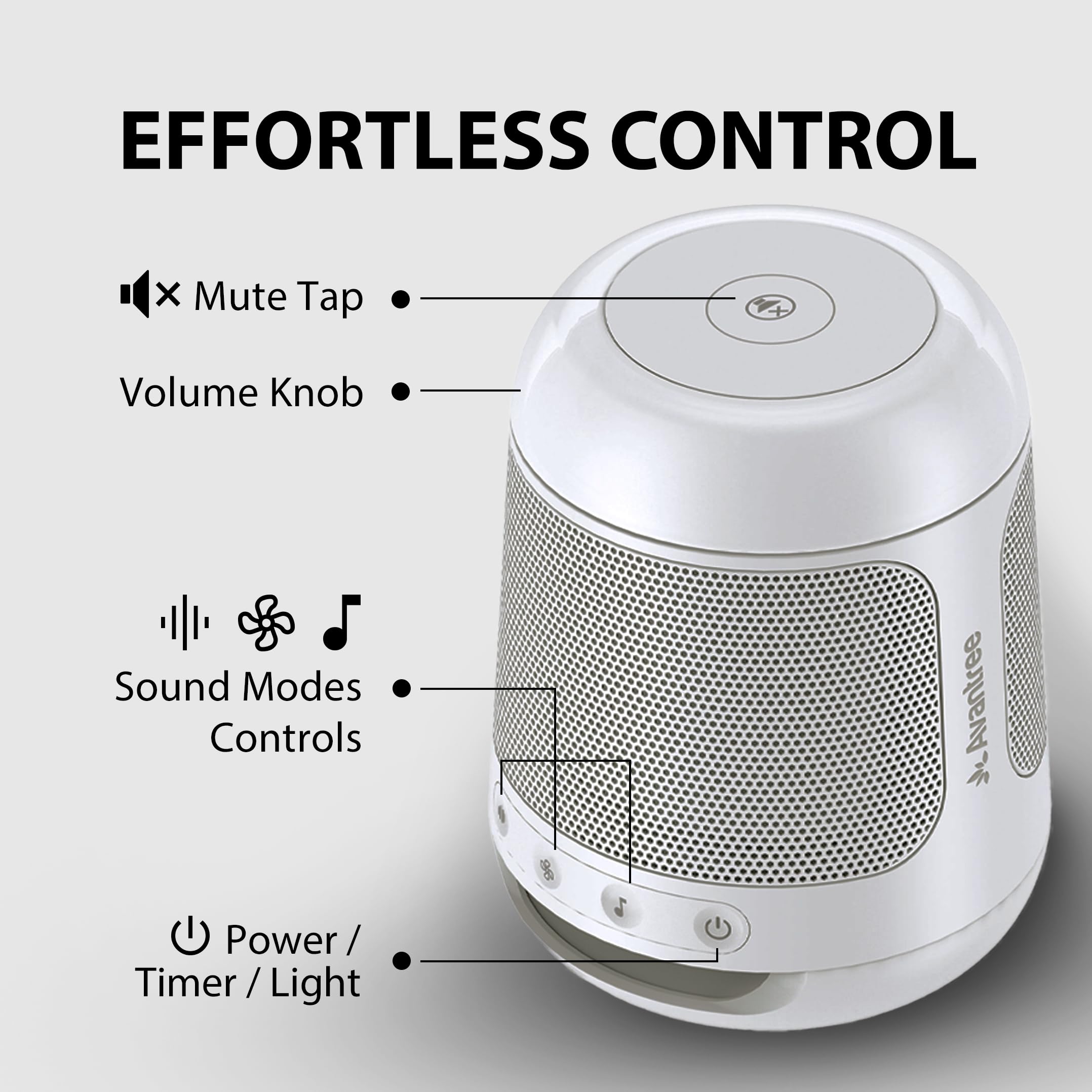Avantree Dream - White Noise Machine for Sleep with 28 Soothing Sounds, Built-in Timer & Night Light, Portable Sleep Sound Speaker for Adults - Perfect for Nursery, Office Relaxation & Baby Sleep Aid