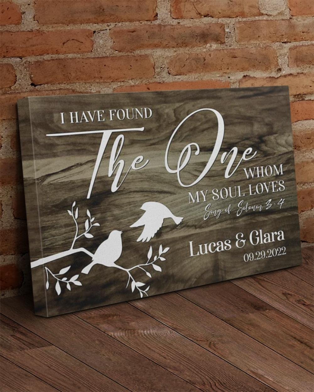 Personalized 'I Have Found The One Whom My Soul Loves' Jesus Wall Art - Custom Christian Canvas Prints for Home & Church Decor - Meaningful Horizontal God Art for Bedroom, Living Room & Worship Spaces