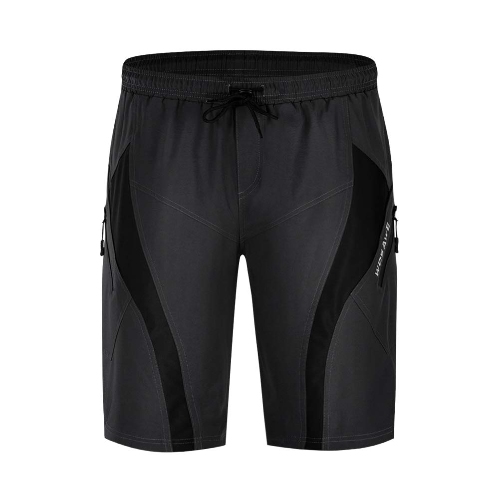 WOSAWE Men's Cycling Padded Shorts - Mountain Bike Loose Fit Biking Shorts with Built-in Padded Underwear for Comfort & Performance | Ideal for Road Cycling, Mountain Biking & Long-Distance Rides
