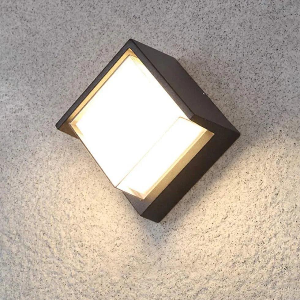 Black Outdoor Square Wall Lights - Waterproof & Durable Exterior Lighting for Patio, Garden, and Porch