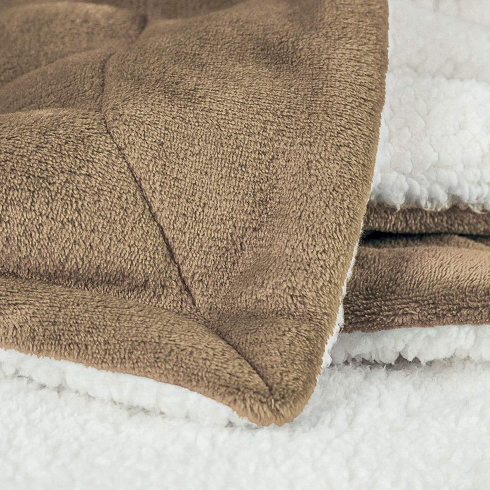 Premium Fluffy Fleece Sherpa Blanket Queen Size - Ultra Soft & Warm All-Season Blanket for Bed, Sofa, Living Room - Double Thick Winter Blanket for Home, Office, Nap & Gift (Brown, 200x230cm) - Perfect for Cozy Evenings, Movie Nights & Cold Weather Comfort