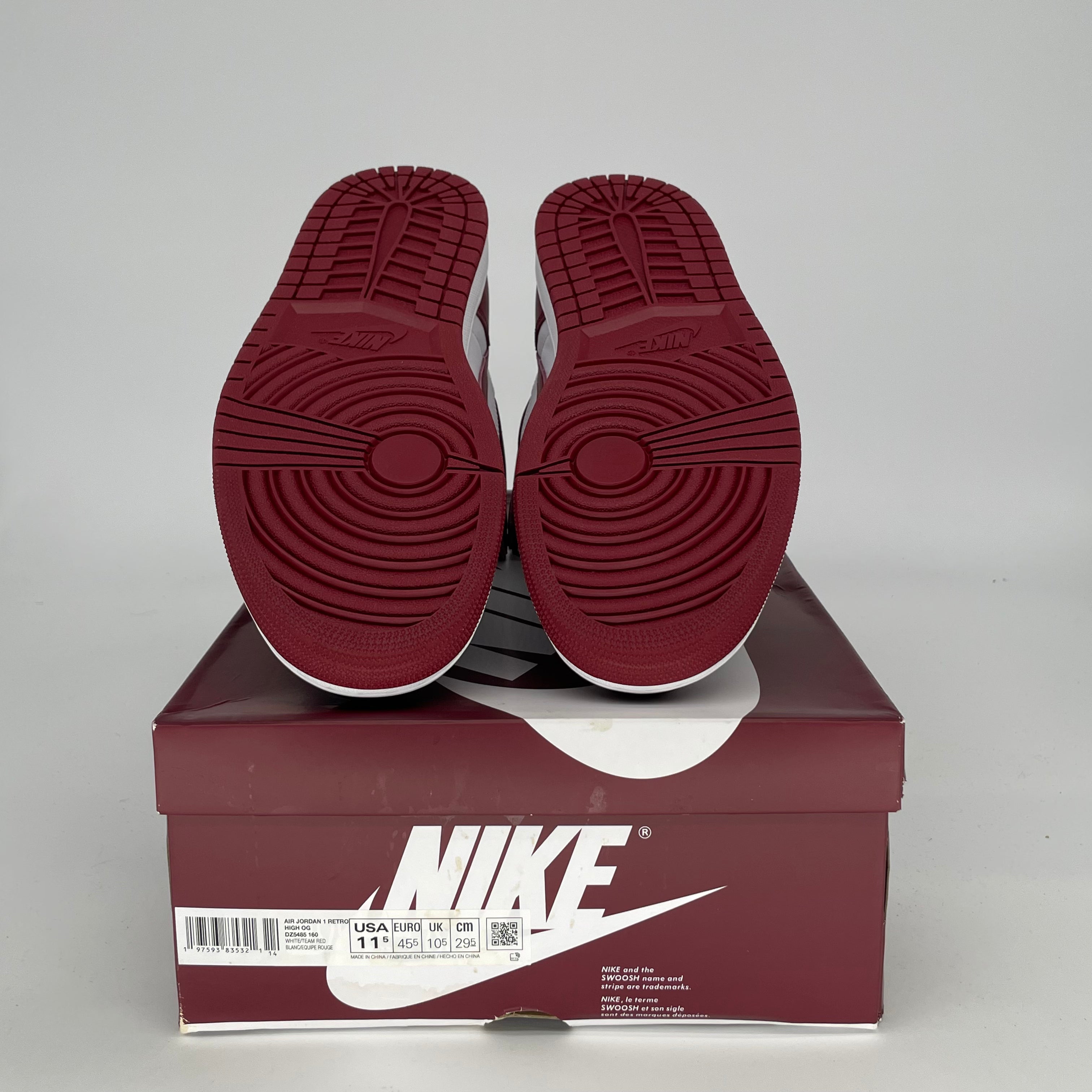 AIR JORDAN 1 ARTISANAL TEAM RED MEN'S BASKETBALL SHOES SIZE 11.5 DZ5485-160 - Perfect for Streetwear, Sneaker Collecting & Casual Fashion
