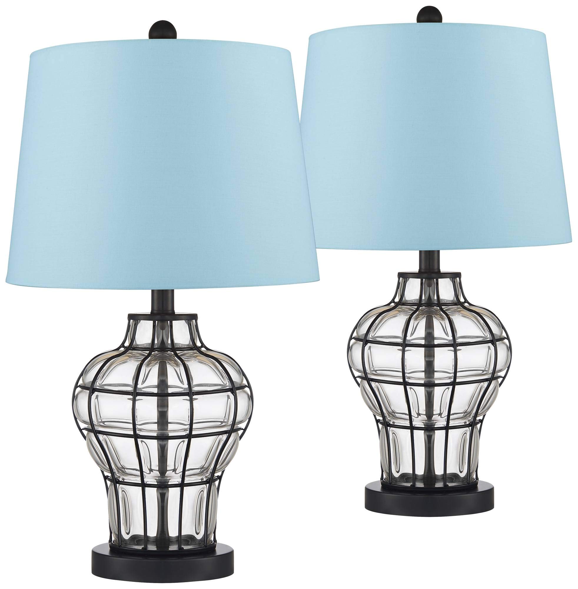 360 Lighting Hudson Rustic Coastal Table Lamps - Set of 2, 23