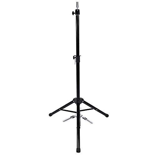 Professional Hairdressing Mannequin Head with Tripod Clamp Stand - Black Wig Holder for Styling, Cutting & Coloring Practice - Perfect for Salon Training, Cosmetology Students & Home Hairdressing
