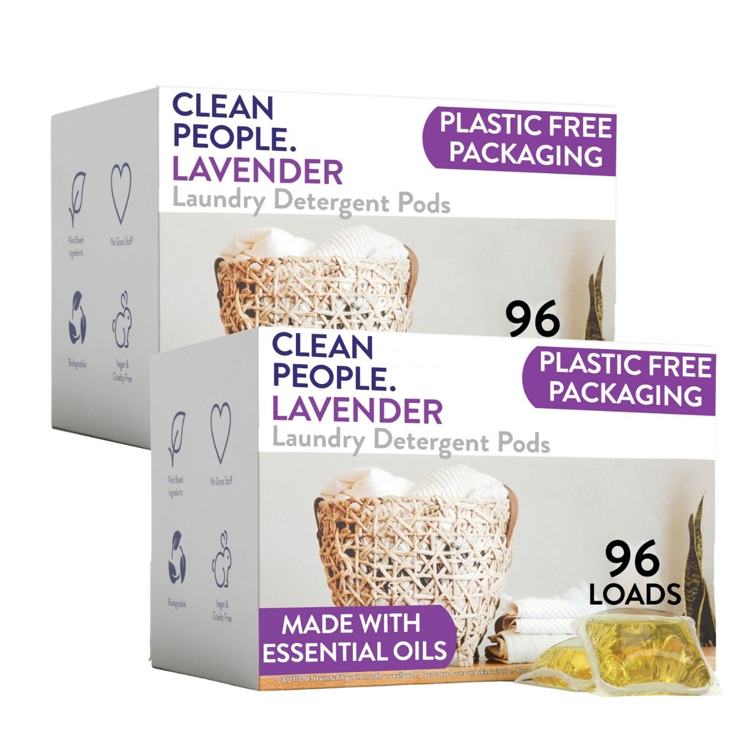 Hypoallergenic Laundry Detergent Pods - Ultra Concentrated Stain Fighter, Recyclable Packaging - Lavender Scented (192 Count) for Sensitive Skin & Eco-Friendly Washing - Perfect for Families, Gym Clothes & Baby Laundry