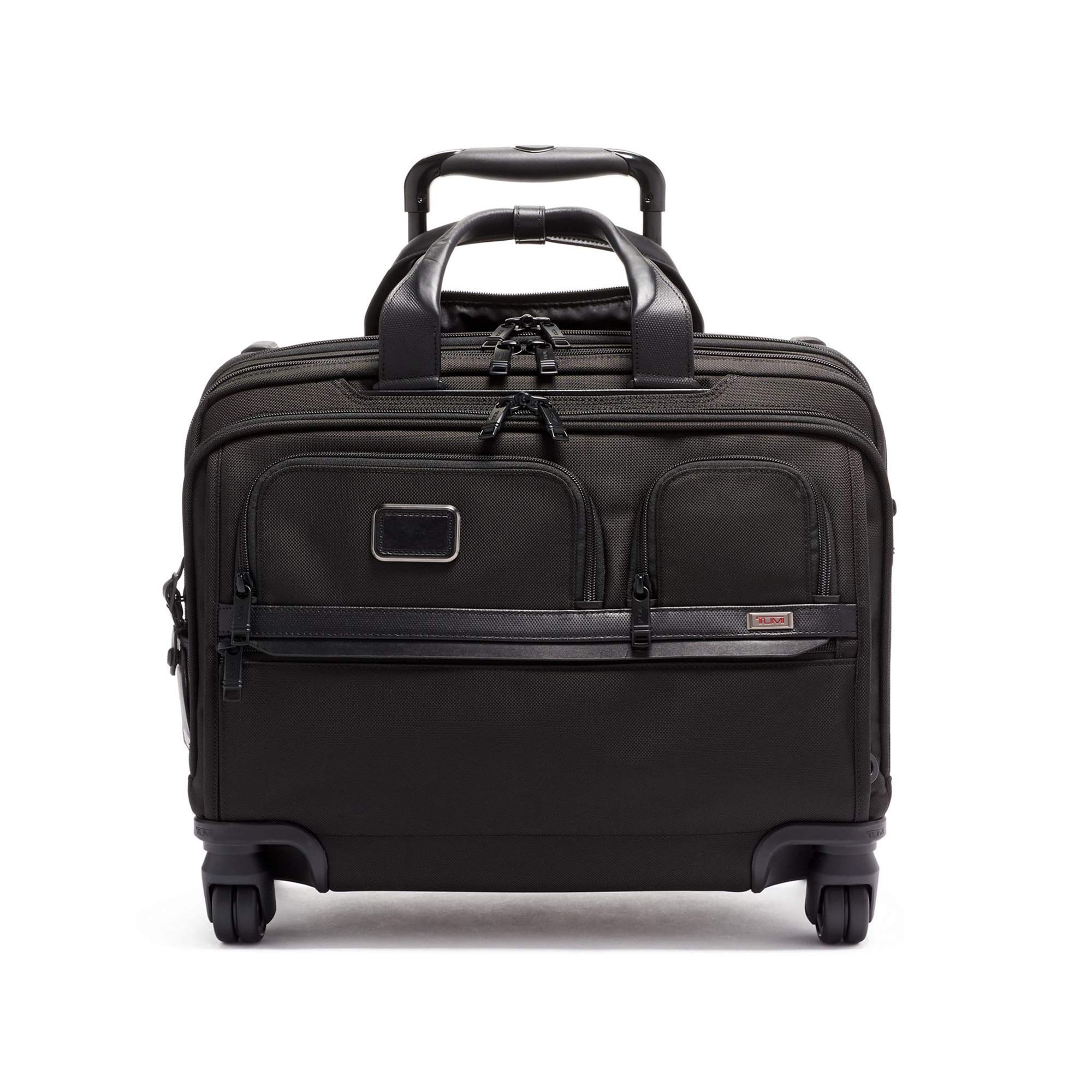 TUMI Alpha 3 Deluxe 4-Wheeled Laptop Briefcase - 17 Inch Professional Computer Bag for Men & Women | Business Travel & Office Commute Essentials