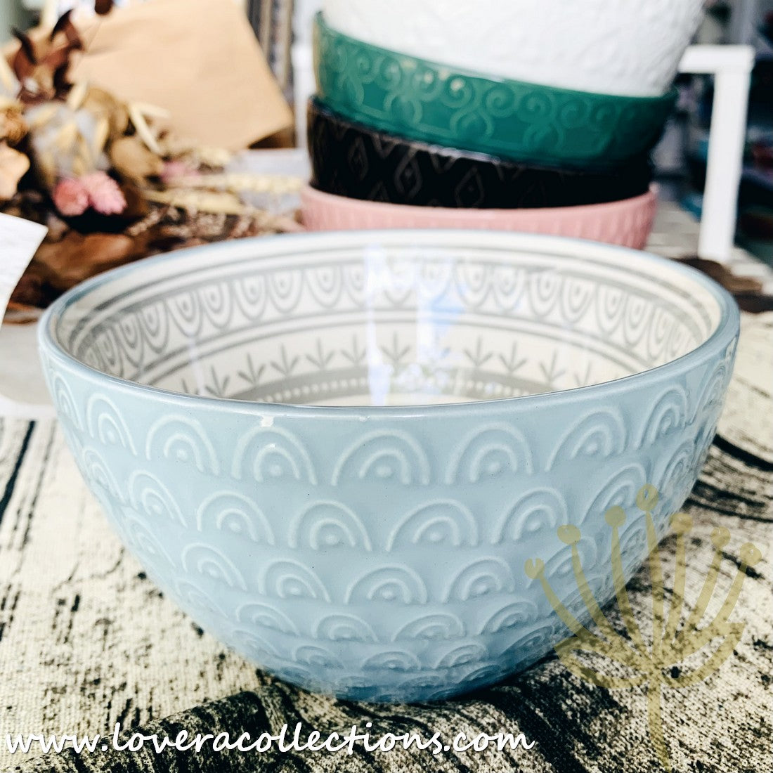 Bohemian Embossed Dinnerware Set - 50% Off + Buy 1 Get 1 Free - Perfect for Boho Chic Dining, Wedding Registry & Home Decor
