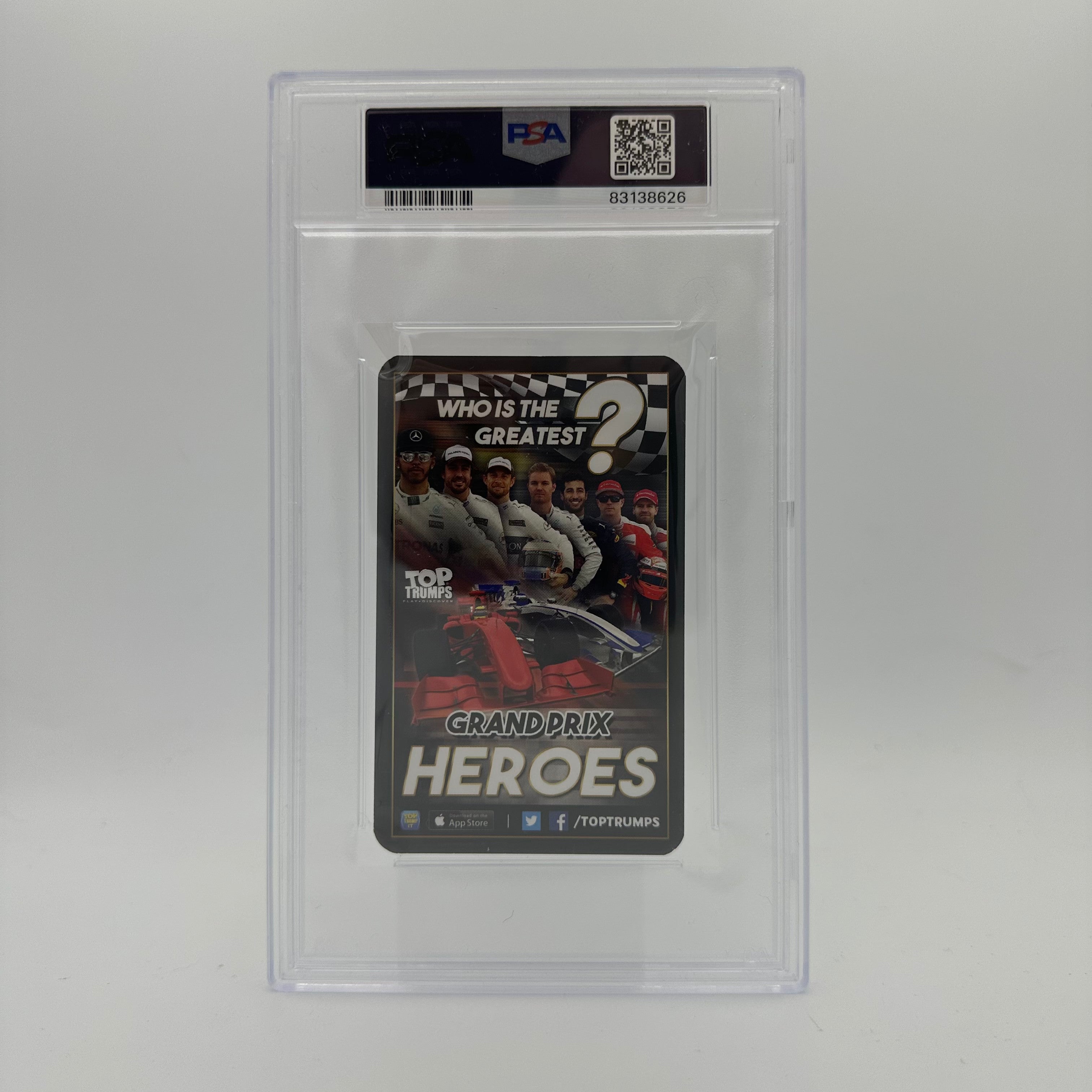 PSA 8 Graded MAX VERSTAPPEN 0 WINS TOP TRUMPS 2016 GRAND PRIX HEROES Trading Card - Perfect for Formula 1 Collectors and Racing Fans Display
