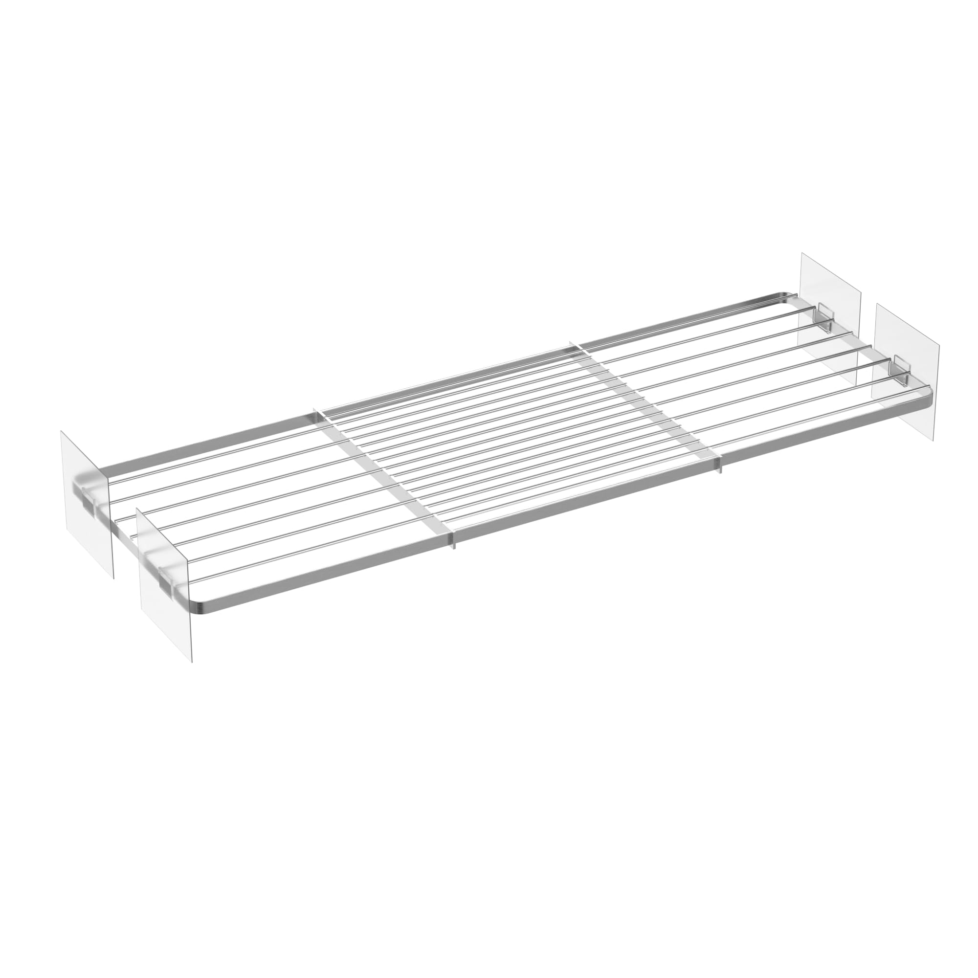 Expandable Closet Tension Shelves - Adjustable Wire Shelf Organizer for Cabinet, Wardrobe & Pantry | DIY Metal Divider for Kitchen, Bedroom & Bathroom Storage | Space-Saving Solution for Small Spaces
