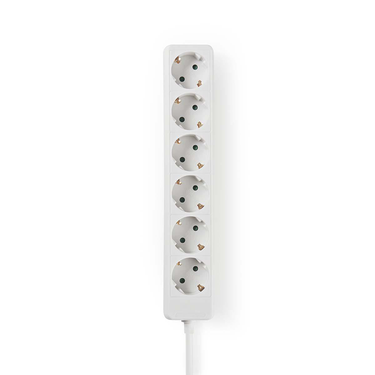 16A 6-Outlet Grounded Power Strip with 3m Cord - Perfect for Home, Office, and Workshop Use
