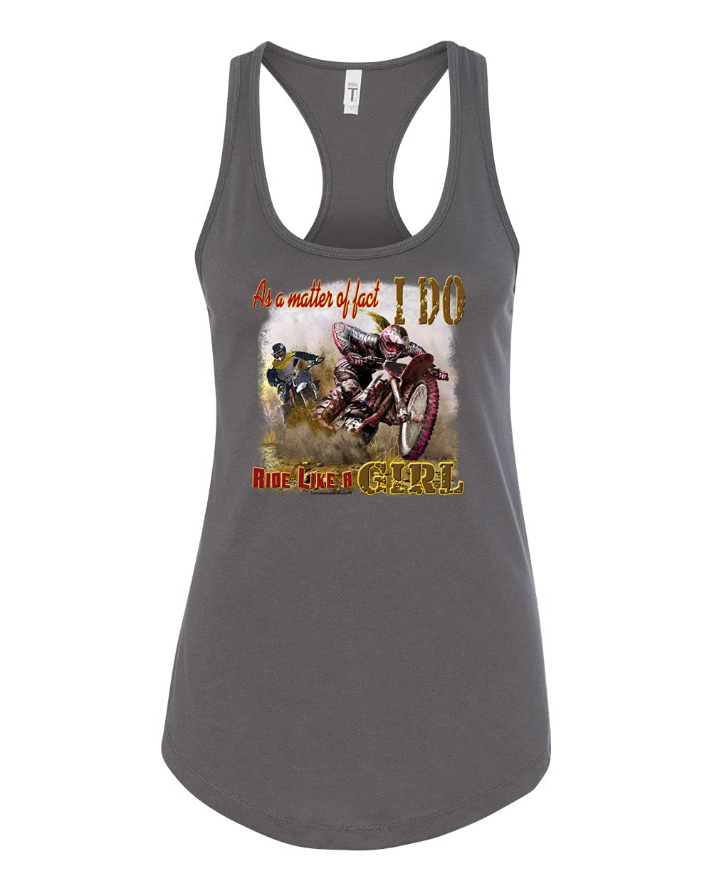 Biker Girl Tank Top - 'I Do Ride Like A Girl' Graphic Racerback Shirt for Women - Perfect for Motorcycle Rides, Car Shows & Casual Outfits