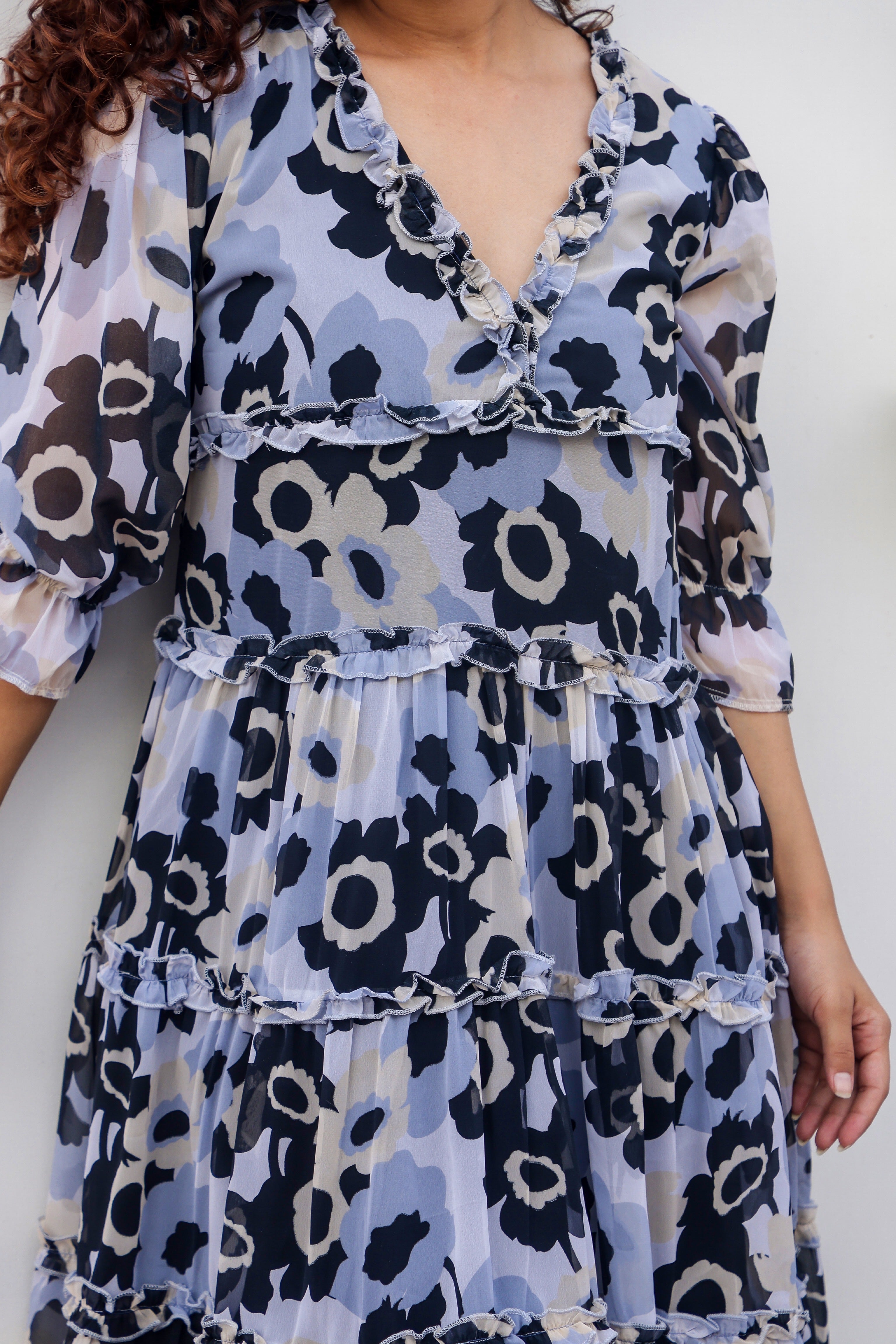 Elegant Grey Floral Print Maxi Dress for Women - Summer Beach Party, Wedding Guest & Vacation Outfit