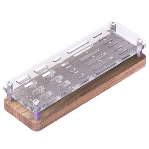 pure walnut wood + transparent acrylic