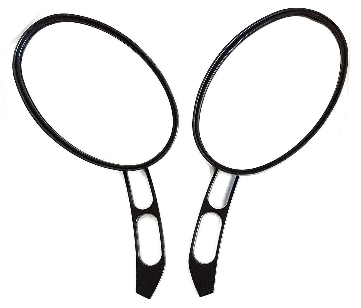 Black Smooth Oval Head Teardrop Stem Motorcycle Mirrors - Compatible with 2020 Honda Rebel 500 CMX500 - Enhances Visibility and Style for Cruiser Riders