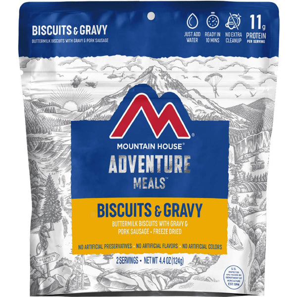 Delicious Biscuits & Gravy Mix - Southern Style Breakfast (2 Servings) | Perfect for Family Brunch, Camping Trips & Quick Morning Meals