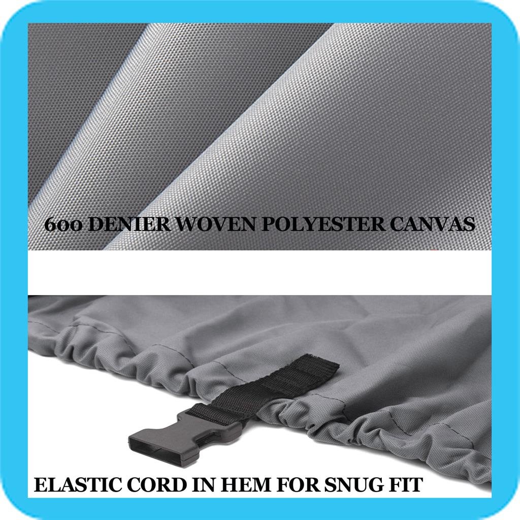 SBU Grey Boat Cover for Nitro Tracker 640 LX (2002-2008) - Trailering & Storage Protection