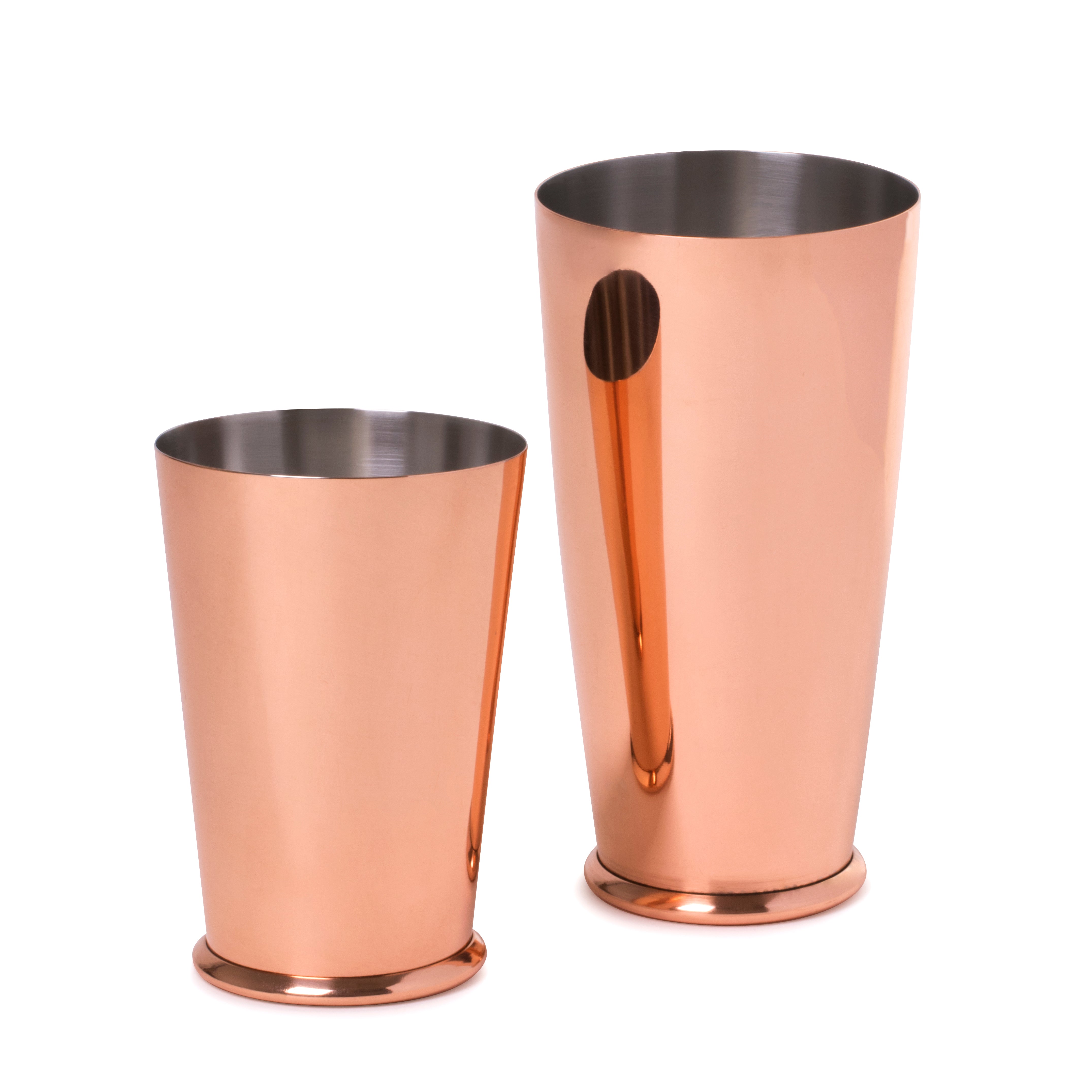 Premium Leopold® Weighted Copper-Plated Cocktail Shaker Set - Bar Essentials for Mixing Perfect Martinis, Margaritas & More at Home or Professional Bars