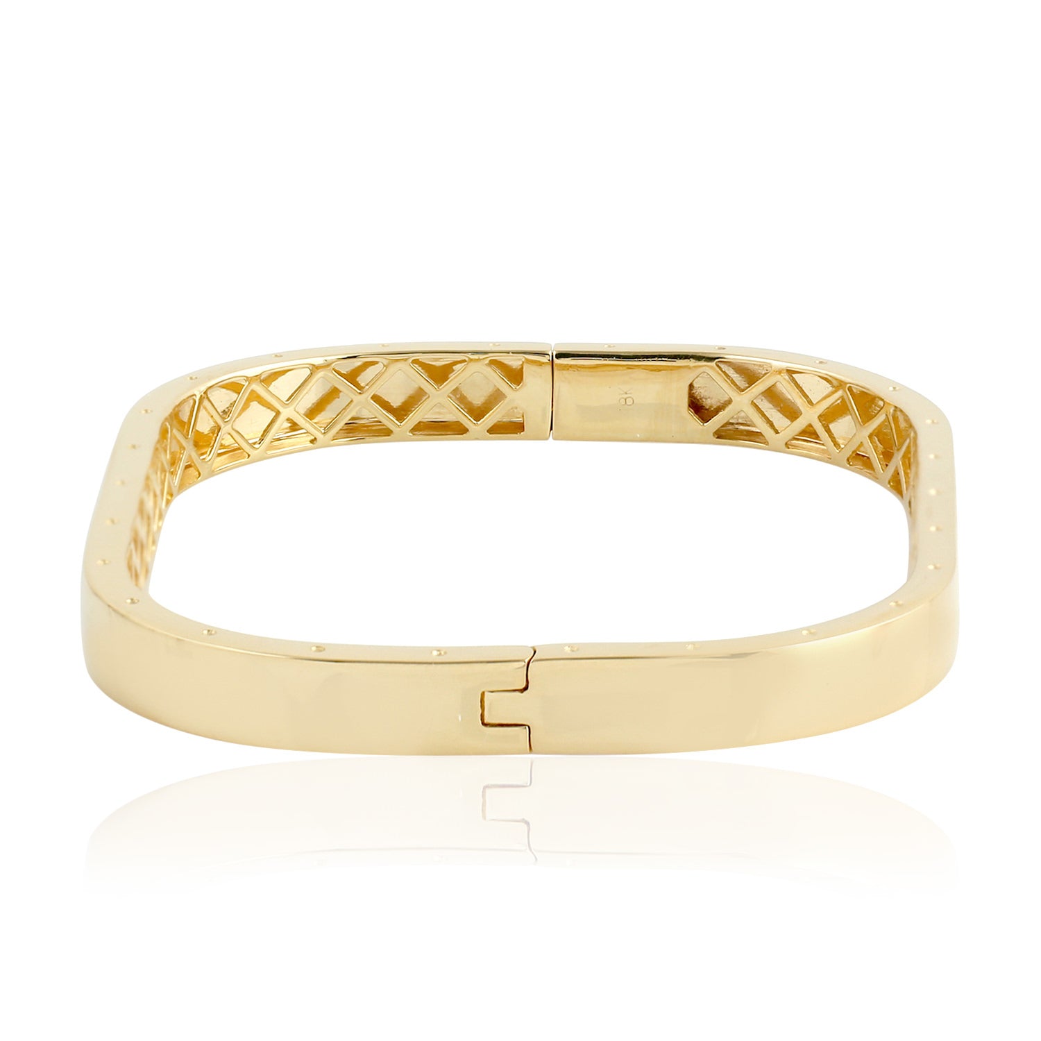 18K Yellow Gold Handmade Minimalist Bangle Bracelet for Women - Elegant Jewelry Gift for Anniversary, Birthday & Special Occasions