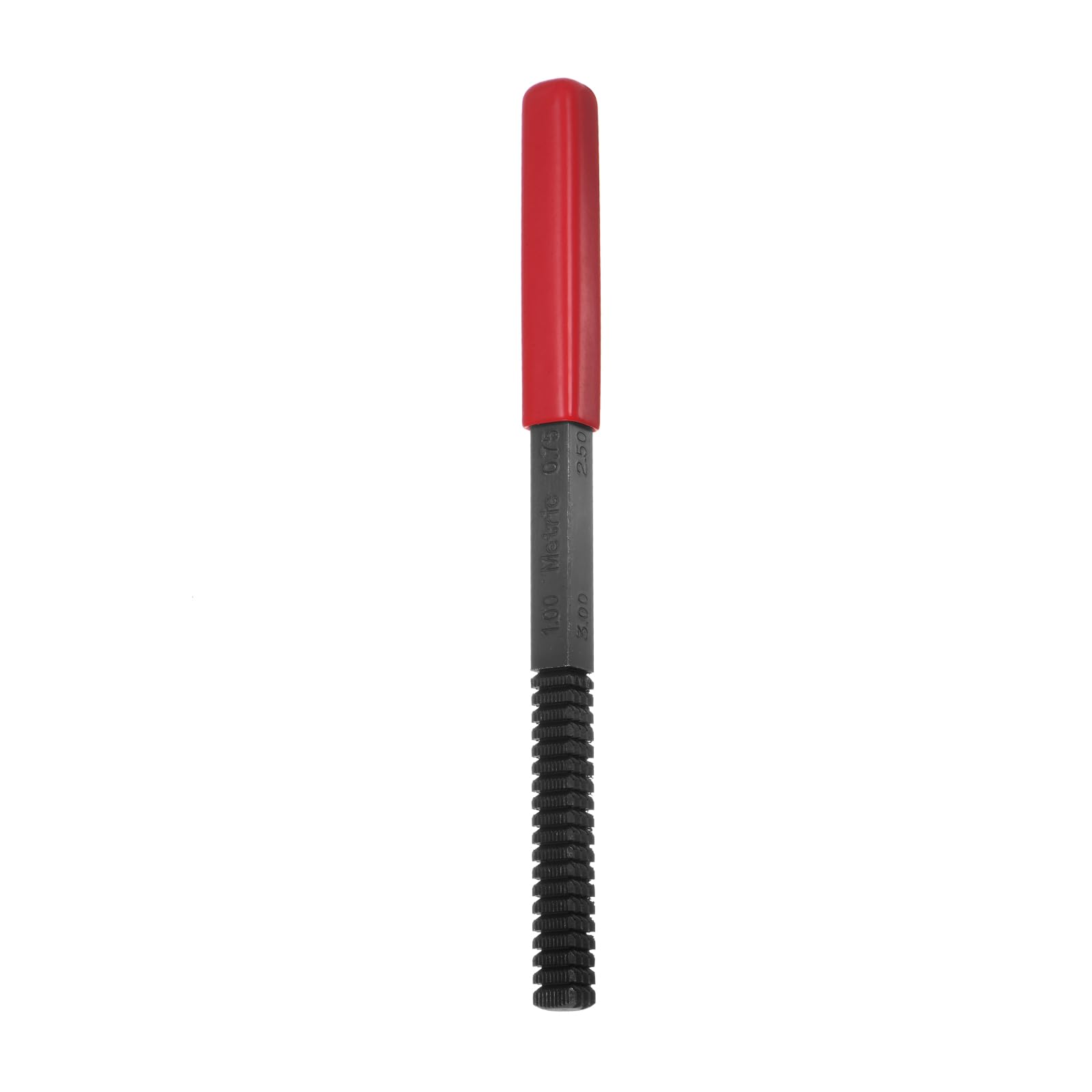 HARFINGTON External Thread Restoring File 0.75-3mm Metric Thread Repair Kit - Straight Square Steel Tap with Detachable Handle for Screws & Bolts (Hardware Tool for DIY, Automotive, and Machinery Repairs)