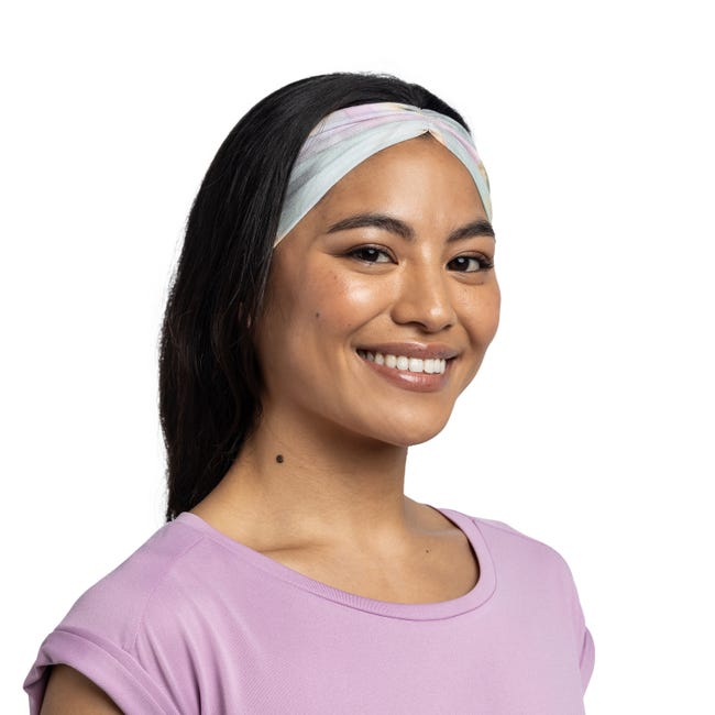 BUFF Coolnet UV Ellipse Headband - Moisture Wicking, Sun Protection for Running, Hiking & Outdoor Sports - Emerald Seagrove Green
