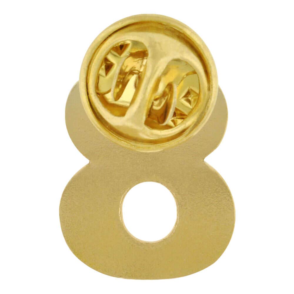 PinMart Number 8 Lapel Pin - Elegant Anniversary & Birthday Jewelry Gift for Men & Women - Perfect for Weddings, Graduations & Special Occasions