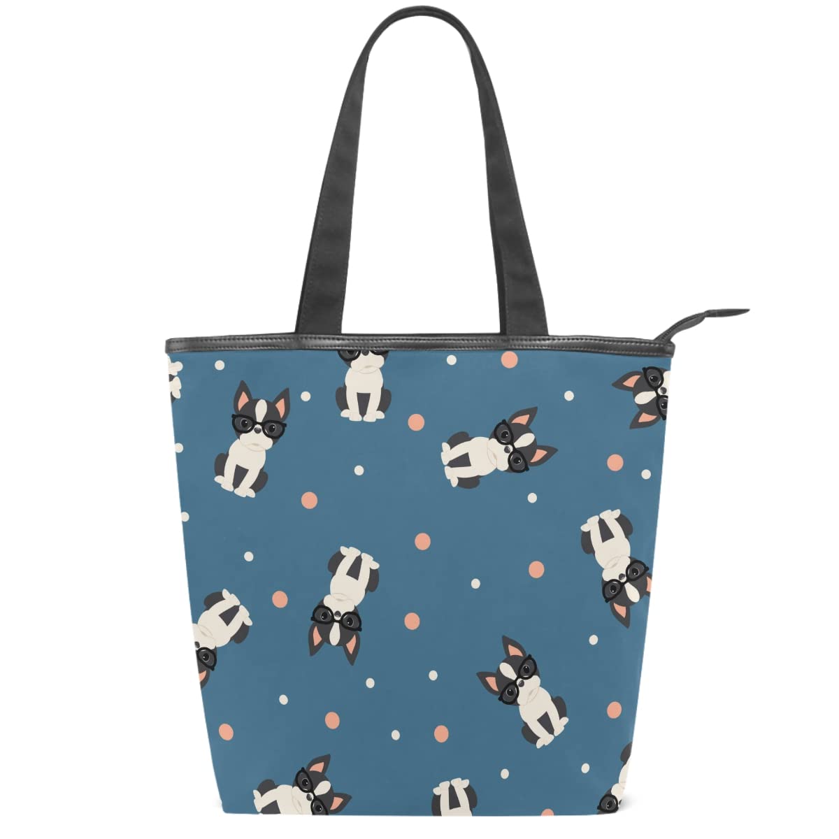 Stylish Women's Canvas Tote Bag with Cute Panda Design - Large Shoulder Bag for School, Work, Shopping & Travel | Eco-Friendly Reusable Handbag for Daily Use, Beach & Grocery Trips