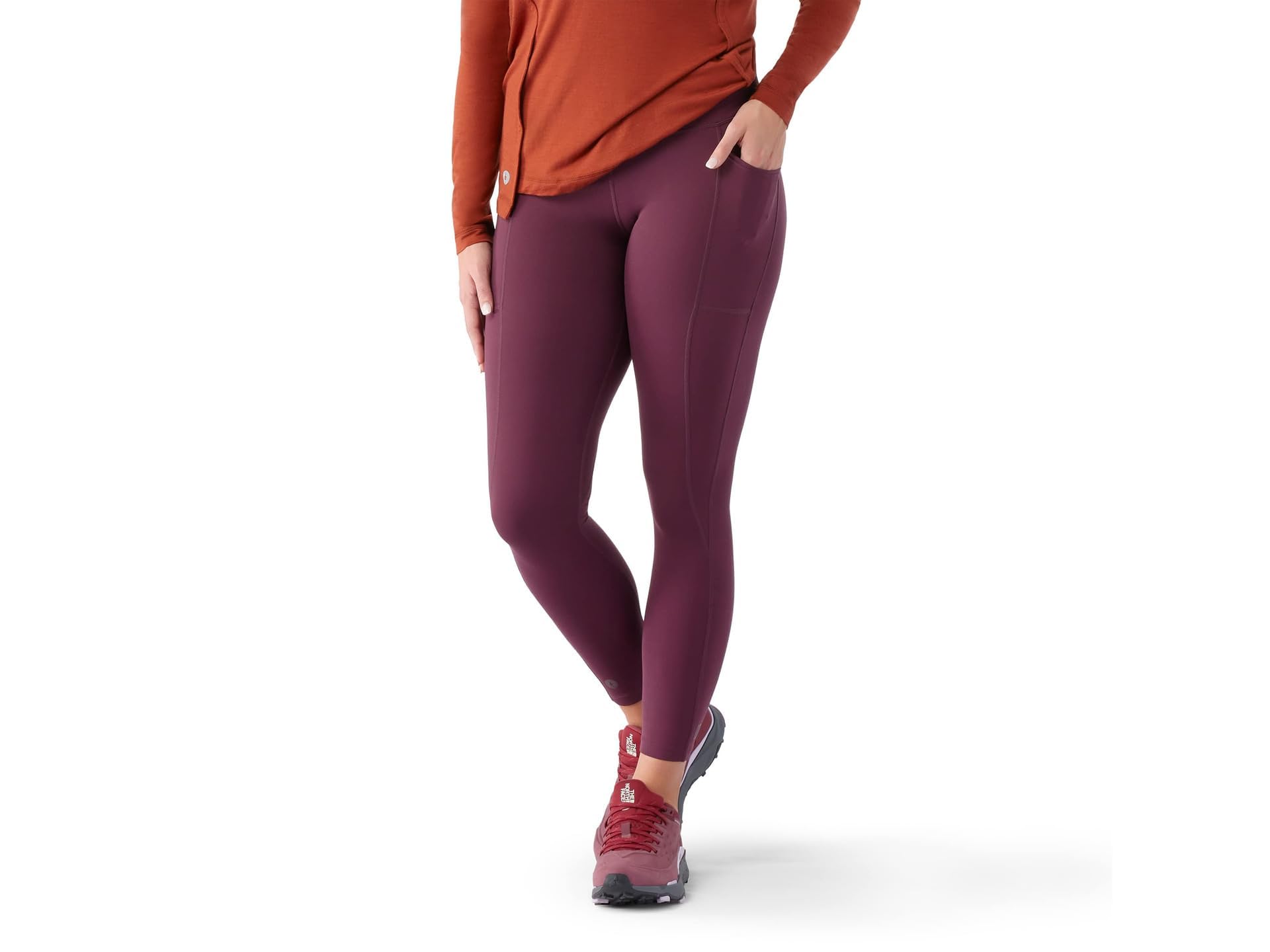 Smartwool Women's Merino Wool Leggings - High Waist Thermal Base Layer Tights for Yoga, Hiking & Winter Running | Slim Fit Activewear for Cold Weather