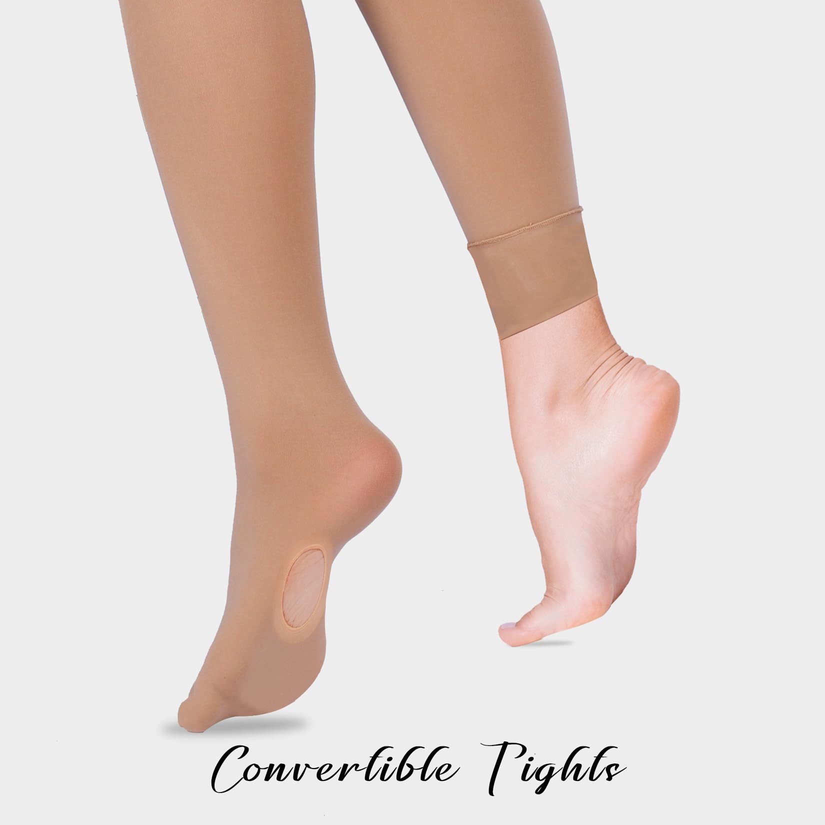 HiDance Women's Ballet Tights - Ultra Soft Convertible Footed Dance Tights for Ballet, Jazz & Contemporary - Perfect for Dance Class, Performance & Practice