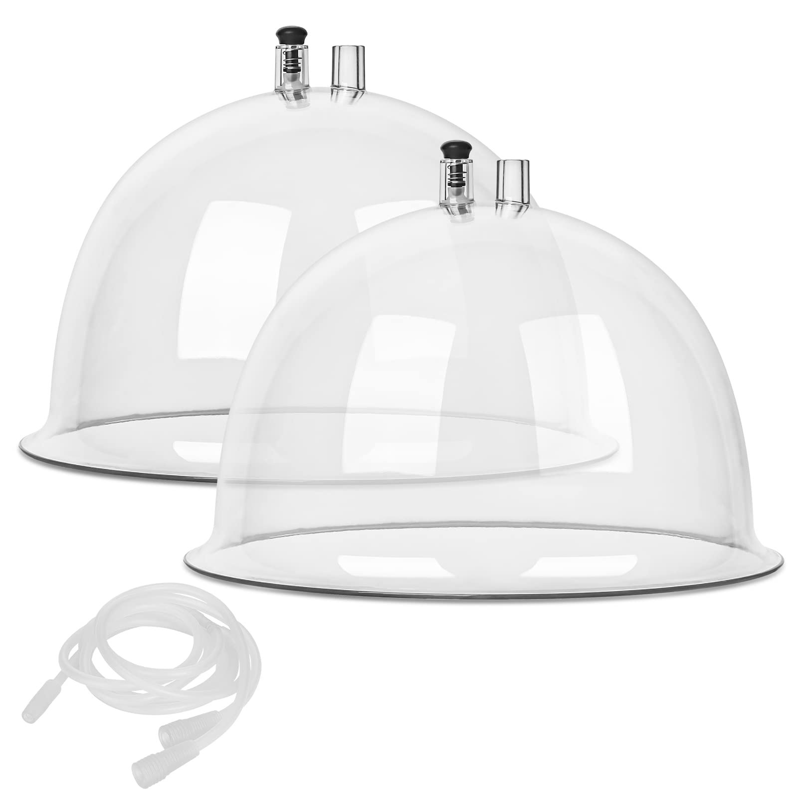 Titoe 180mL XXL Vacuum Therapy Cupping Set - Extra Large Vacuum Cups for Back Massage, Body Shaping & Gua Sha Therapy with Y-Hose Accessories | Professional Pain Relief & Relaxation for Home Spa & Wellness