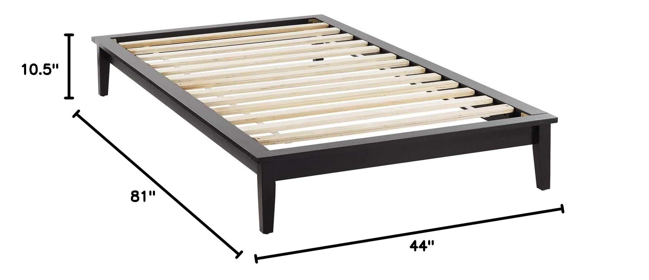 Modern Contemporary Urban Design Brown Wood Platform Bed Frame for Stylish Minimalist Bedrooms