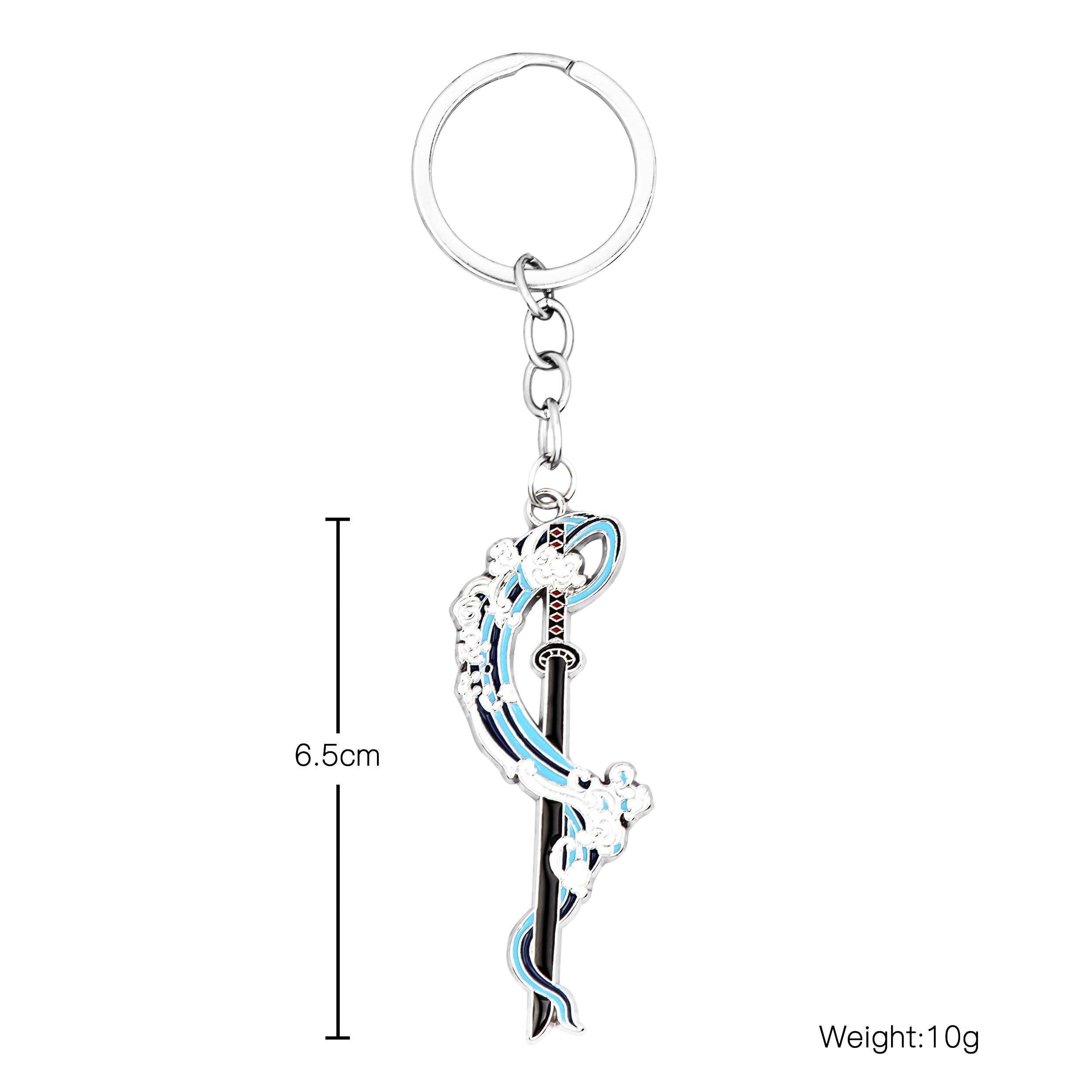 Demon Slayer Keychain - Anime Sword Key Ring for Fans, Cool Katana Keychain for Car Keys & Backpacks - Perfect Gift for Anime Lovers & Cosplay Accessories